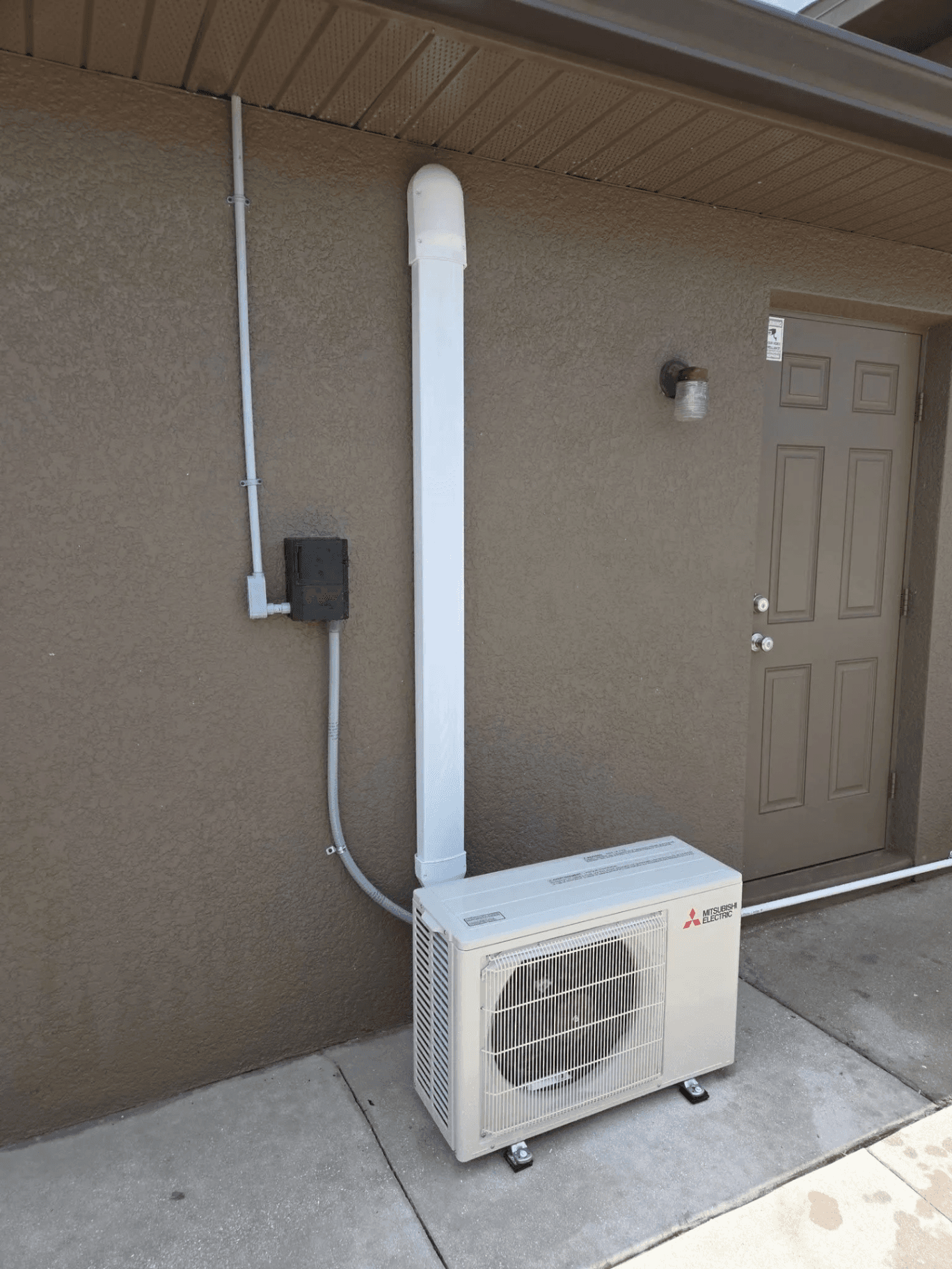 Ductless AC system installation in Florida room in Naples, FL